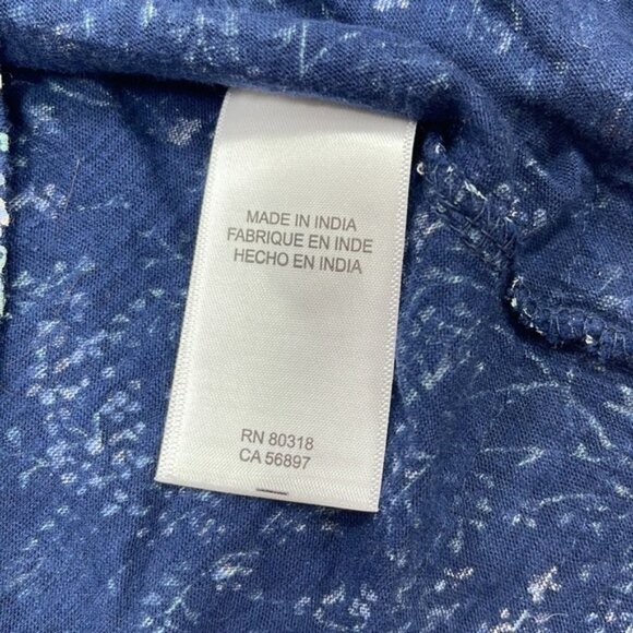 Lucky Brand Floral Pintuck Cotton Peasant Blouse - Picture 9 of 12